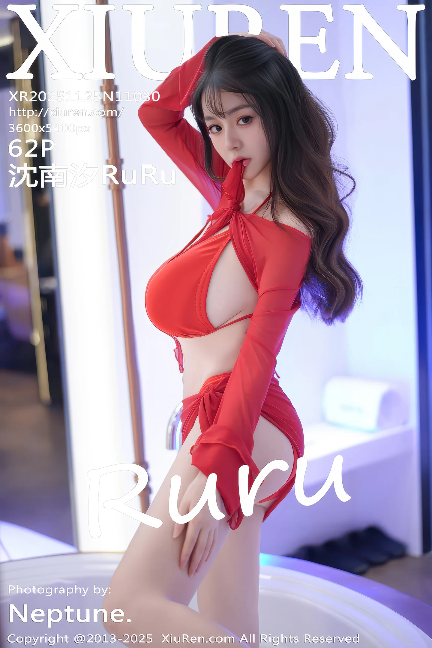 [XiuRen秀人网]No.11030_模特沈南汐RuRu红色薄纱露性感红色比基尼秀凹凸身材诱惑写真62P-秀人网 - XiuRen.Pro